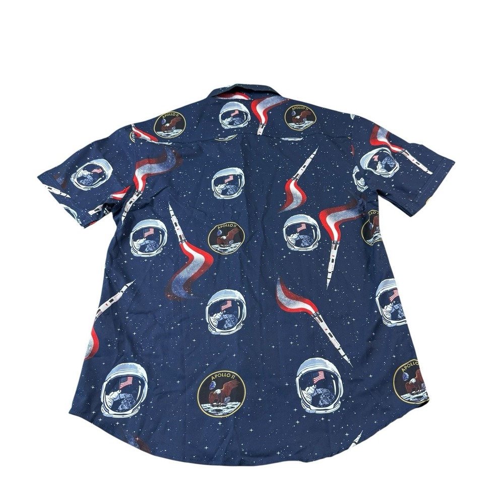 RSVLTS X One Small Step Astronaut AOP S/S Men's Button Front Size Medium - Picture 2 of 5